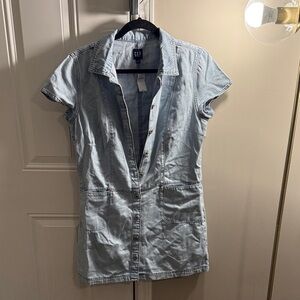 GAP Light Blue Casual Button Down Dress